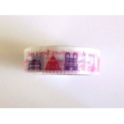 Photo3: Decorative Craft Washi Masking Tape Sticker World Traveling Paris Brand New