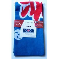 Tenugui Cotton Cloth Matsuri Festival Kanji Japanese 100% Cotton Blue New