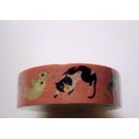 Decorative Craft Washi Masking Tape Sticker Cat Brand New Pink