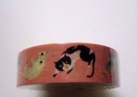 Decorative Craft Washi Masking Tape Sticker Cat Brand New Pink