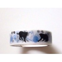 Decorative Craft Washi Masking Tape Sticker Cat Woolen Yarn Brand New Blue