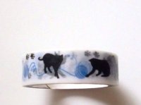 Decorative Craft Washi Masking Tape Sticker Cat Woolen Yarn Brand New Blue