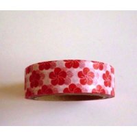 Decorative Craft Washi Masking Tape Sticker Flower Red Brand New