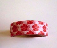 Decorative Craft Washi Masking Tape Sticker Flower Red Brand New