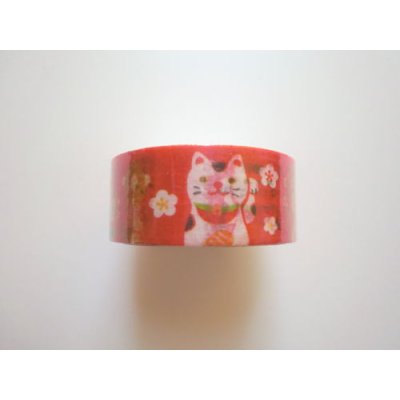 Photo1: Decorative Craft Washi Masking Tape Sticker Manekineko Monkey Brand New