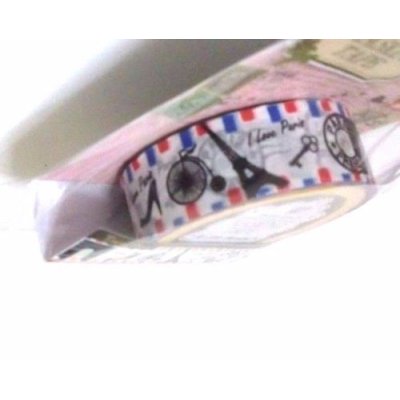 Photo2: Decorative Craft Washi Masking Tape Sticker Paris Eiffel Tower Brand New