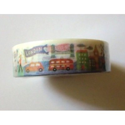 Photo1: Decorative Craft Washi Masking Tape Sticker World Traveling London NY...New