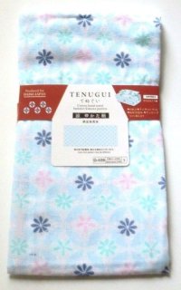 Tenugui Cotton Hand Cloth Japan Flower 100% Cotton Brand-New Blue