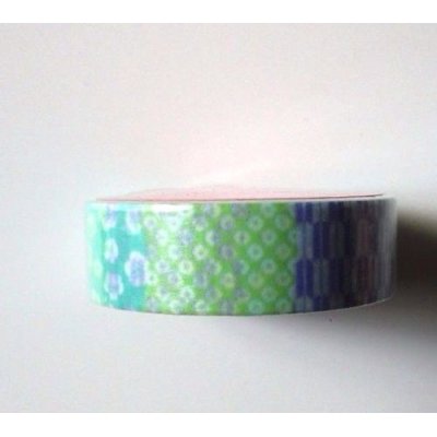 Photo1: Decorative Craft Washi Masking Tape Sticker Shibori Yagasuri Sakura Pattern New