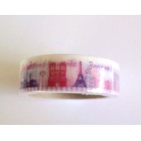 Decorative Craft Washi Masking Tape Sticker World Traveling Paris Brand New