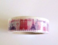 Decorative Craft Washi Masking Tape Sticker World Traveling Paris Brand New