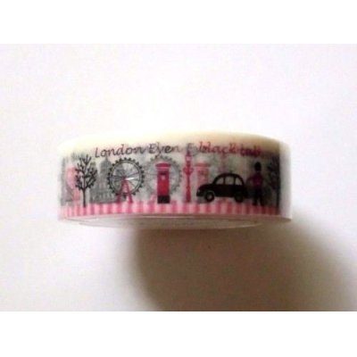 Photo2: Decorative Craft Washi Masking Tape Sticker World Traveling London Brand New