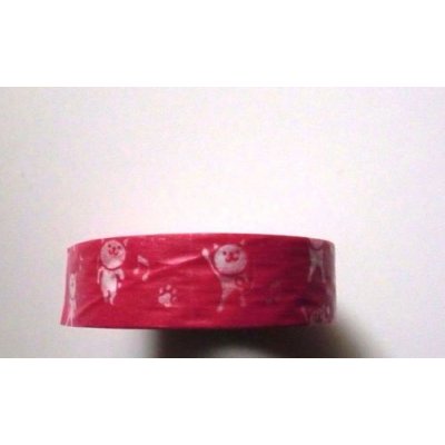 Photo2: Decorative Craft Washi Masking Tape Sticker Cat Dance Brand New Red