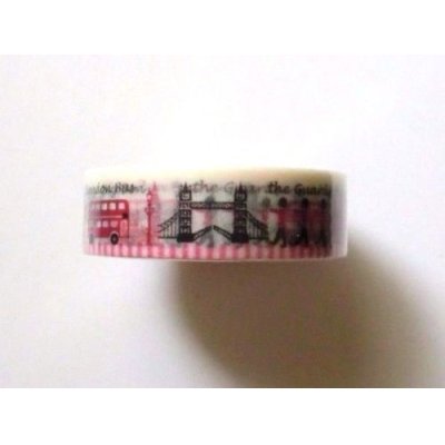 Photo1: Decorative Craft Washi Masking Tape Sticker World Traveling London Brand New