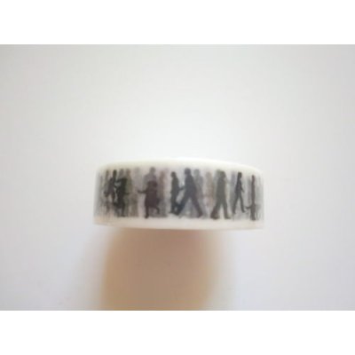 Photo1: Decorative Craft Washi Masking Tape Sticker Silhouette Brand New