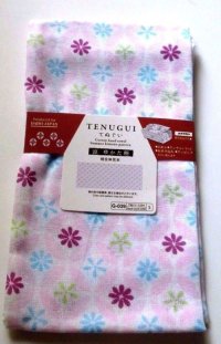 Tenugui Cotton Hand Cloth Japan Flower 100% Cotton Brand-New Pink