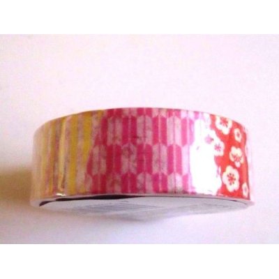 Photo2: Decorative Craft Washi Masking Tape Sticker Shibori Ume Yagasuri Pattern New