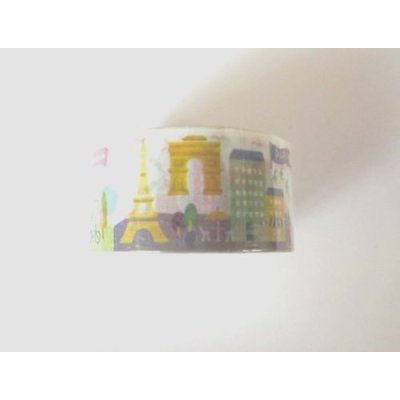 Photo3: Decorative Craft Washi Masking Tape Sticker Wide World Traveling NY France.. New