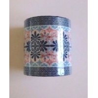 Decorative Craft Washi Masking Tape Sticker Wide Arabesque Blue Orange Brand New