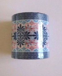 Decorative Craft Washi Masking Tape Sticker Wide Arabesque Blue Orange Brand New