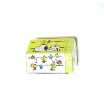 Photo2: Peanuts Snoopy & his Friends Eraser Brand New House Yellow Pink