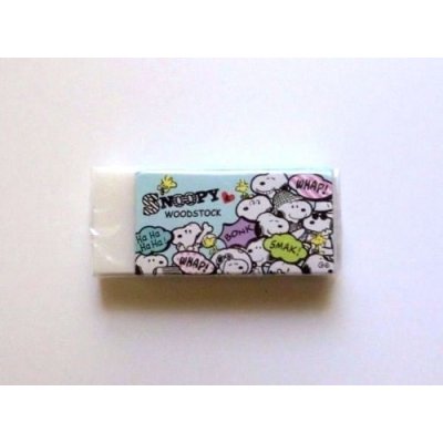 Photo1: Peanuts Snoopy Woodstock Scented Eraser Brand New White Green