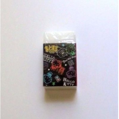 Photo1: Sanrio Hello Kitty Matomarukun Eraser Brand New Black Red