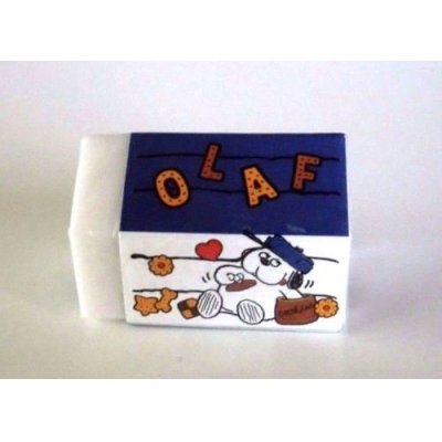 Photo3: Peanuts Snoopy Brother Olaf Eraser Brand New House Purple