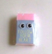 Eraser Toy Pink Purple Follow Your Heart Brand New