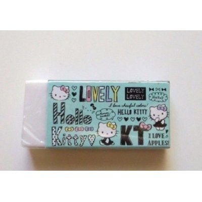 Photo1: Sanrio Hello Kitty Eraser Brand New Green White