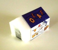 Peanuts Snoopy Brother Olaf Eraser Brand New House Purple