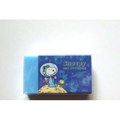 Photo2: Peanuts Snoopy Matomarukun Eraser Space Blue the Scent of Strawberry Brand New