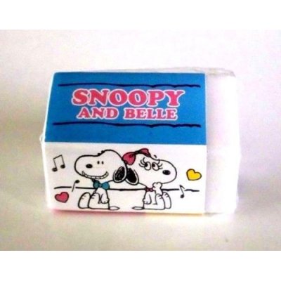 Photo3: Peanuts Snoopy Sister Belle Eraser Brand New House Blue