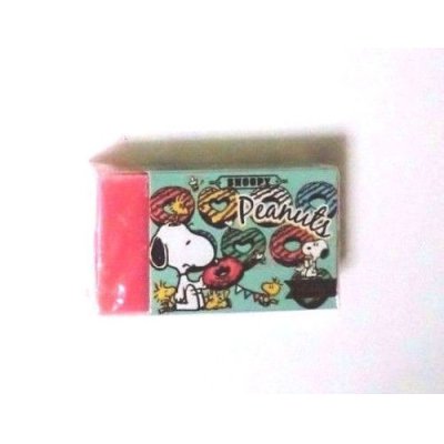 Photo1: Peanuts Snoopy Matomarukun Scented Eraser Brand New Doughnut