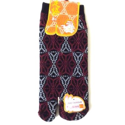 Photo1: Japanese Geta Split-toe Tabi Socks Shibori Pattern Kimono Yukata Brand New