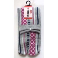 Japanese Geta Split-toe Tabi Socks Shibori Pattern Kimono Yukata New Gray Purple