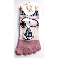 Peanuts Snoopy Japanese Geta Split-toe Tabi Socks Stripe Pattern Kimono Pink New