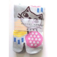 Japanese Geta Split-toe Tabi Socks Cat Pattern Kimono Yukata Brand New