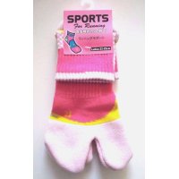 Japanese Geta Split-toe Tabi Socks Sports Running Pink Brand New