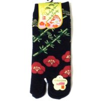 Japanese Geta Split-toe Tabi Socks Pine Bamboo Plum Pattern Kimono Yukata New