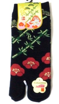 Japanese Geta Split-toe Tabi Socks Pine Bamboo Plum Pattern Kimono Yukata New