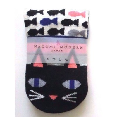 Photo1: Cat Pattern Socks Japan Kimono Yukata Brand New