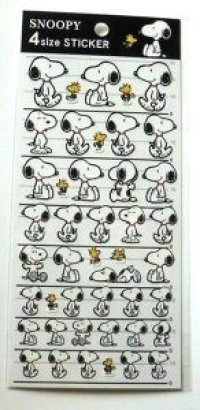 Peanuts Snoopy 4 Size Sticker Brand New