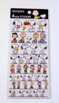 Peanuts Snoopy 4 Size Sticker Brand New