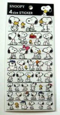 Peanuts Snoopy 4 Size Sticker Brand New