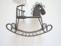 Miniature Iron Horse Rocking Chair Brand New