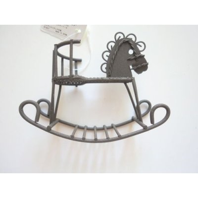 Photo1: Miniature Iron Horse Rocking Chair Brand New