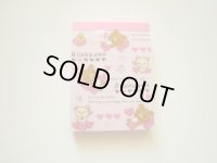 San- X Rilakkuma Korilakkuma Mini Memo Pad Heart Pink Brand New