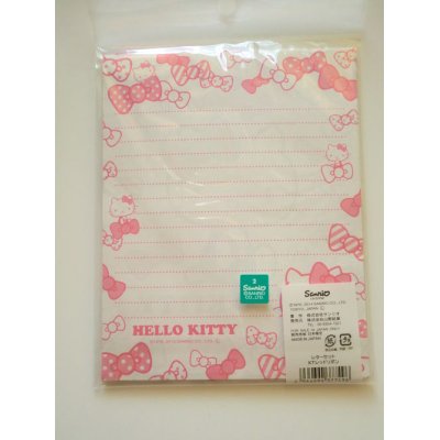 Photo2: Sanrio Hello Kitty Mini Letter Set Ribbon Red New