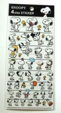 Peanuts Snoopy 4 Size Sticker Brand New